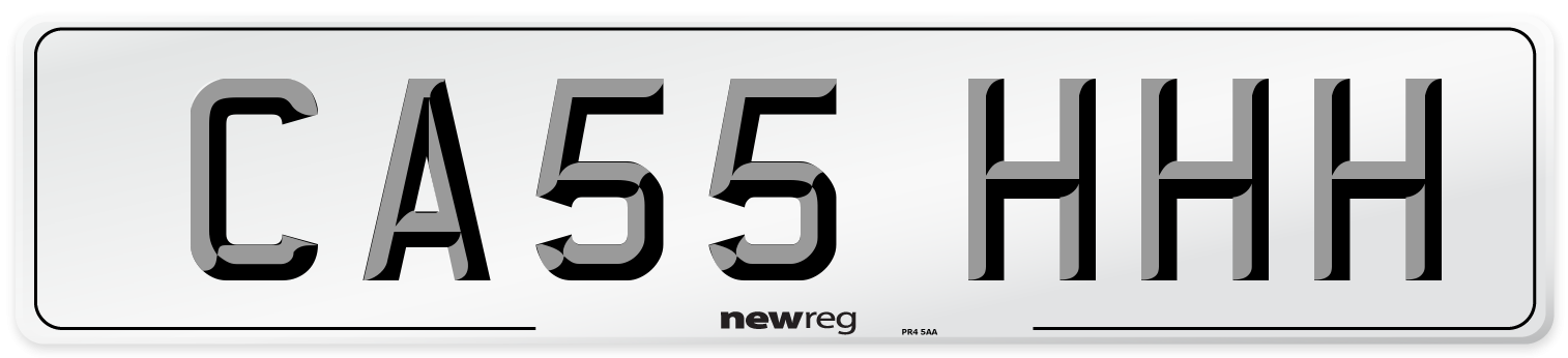 CA55 HHH Number Plate from New Reg
